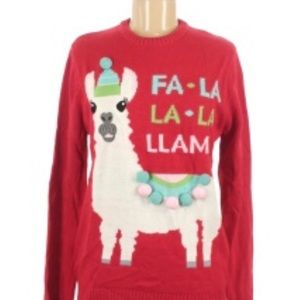 EUC Imagine8 Llama Ladies Christmas Sweater 🦙
